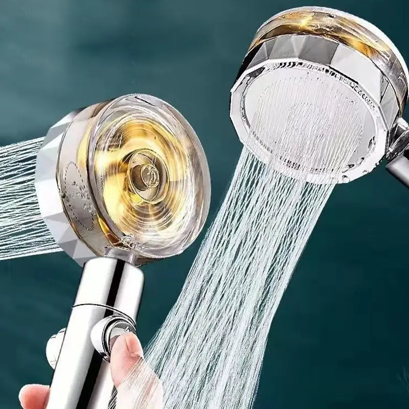 Home Bathroom Fan - 압력 샤워헤드 물 절약 360 회전