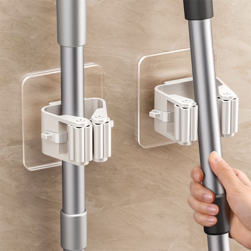 Tiny Home Bathroom Kit - 무타공 접착식 벽걸이 걸레걸이 빗자루걸이 주방