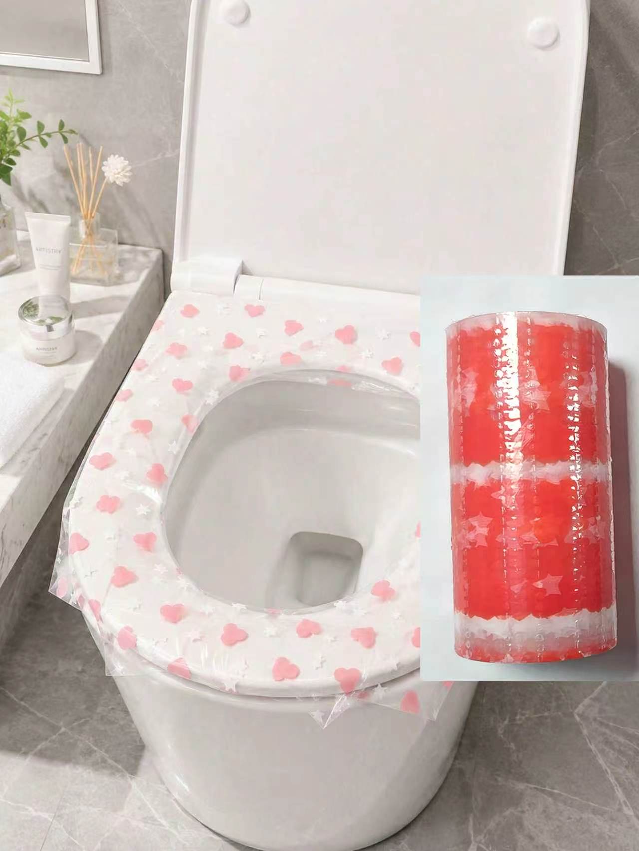 Home Bathroom Supplies - 133개/롤 일회용 변기 시트 커버, 방수