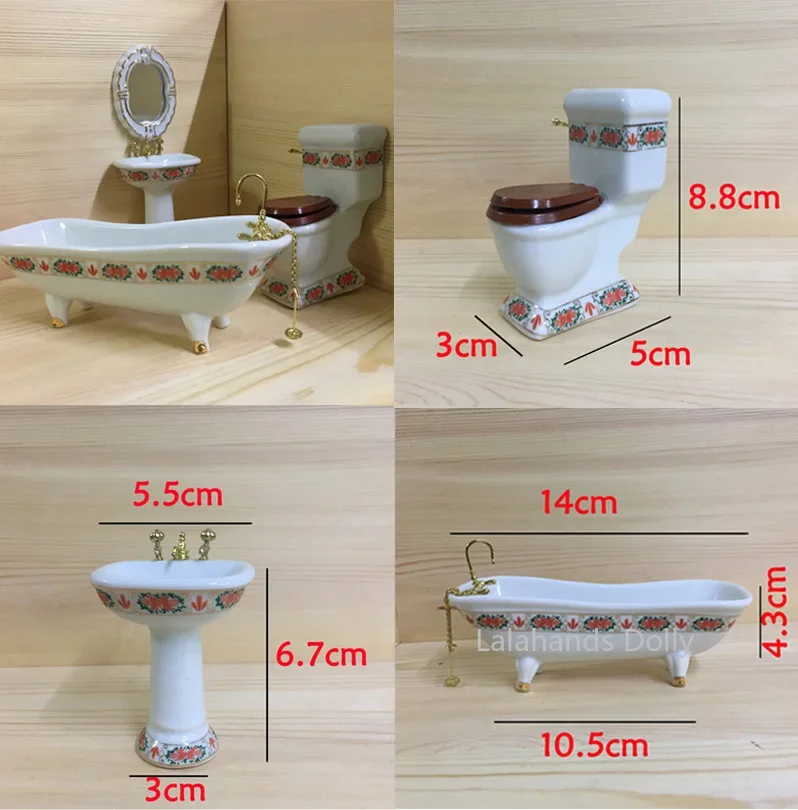 Home Bathroom Supplies - 4 개/대 인형 집 미니 욕실
