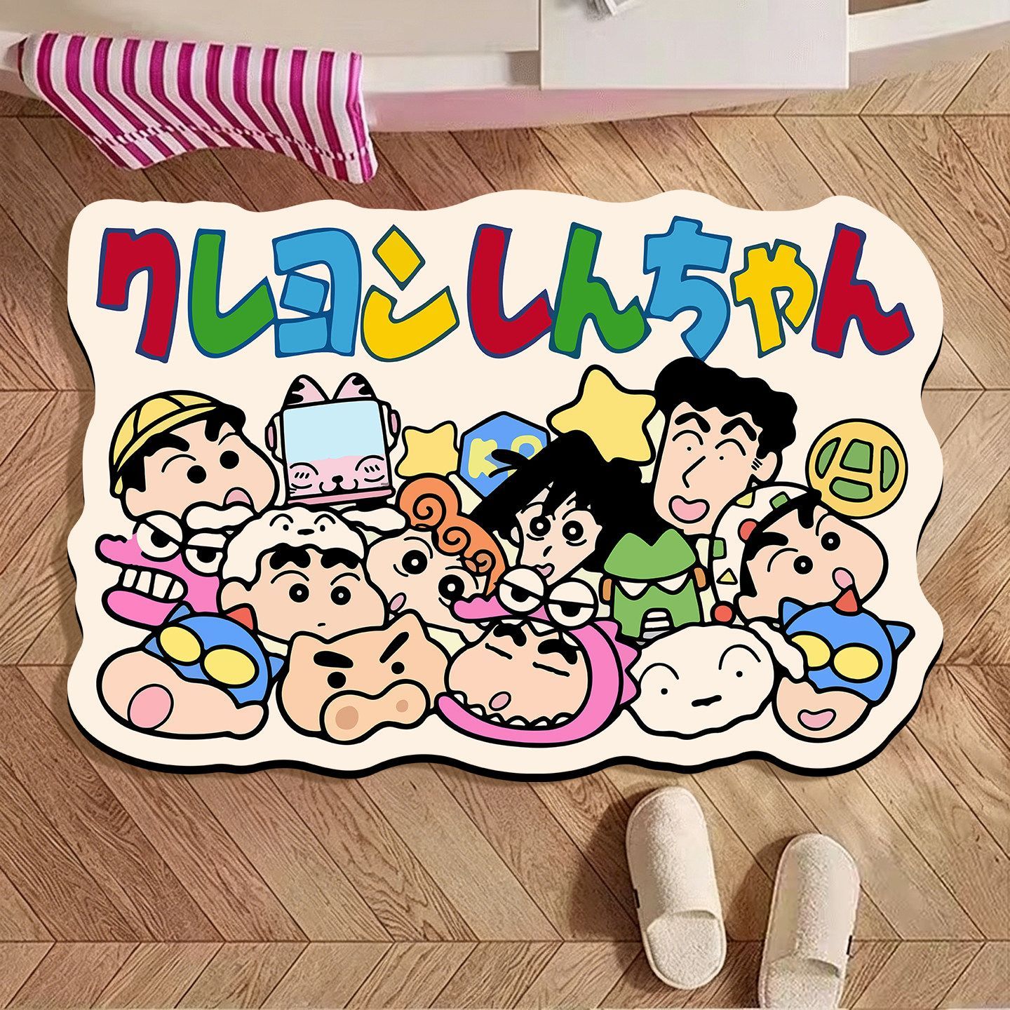 짱구는 못말려 불규칙형 욕실 매트, 만화 디자인 흡수성 - Home Bathroom Rugs 리뷰 및 가격