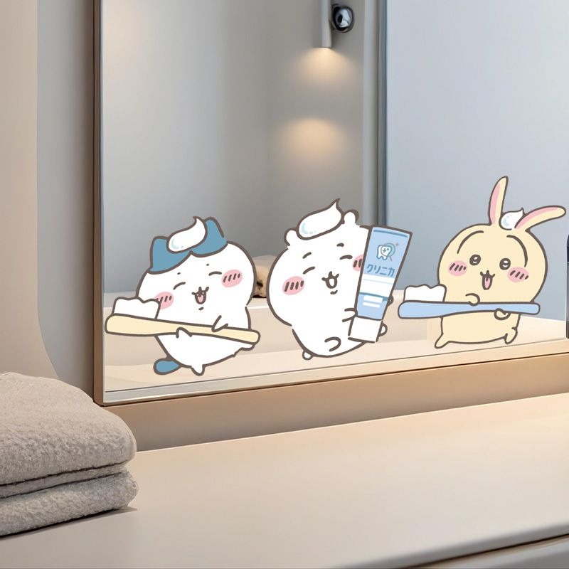 핫 치이카와 미러 스티커 강력 접착 투명 프린트 방수  - Tiny Home Bathroom Kit 리뷰 및 가격
