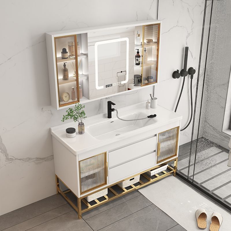싱크대 정리함이 있는 욕실 세면대 캐비닛, 심플하고 모 - Home Bathroom Cabinets 리뷰 및 가격