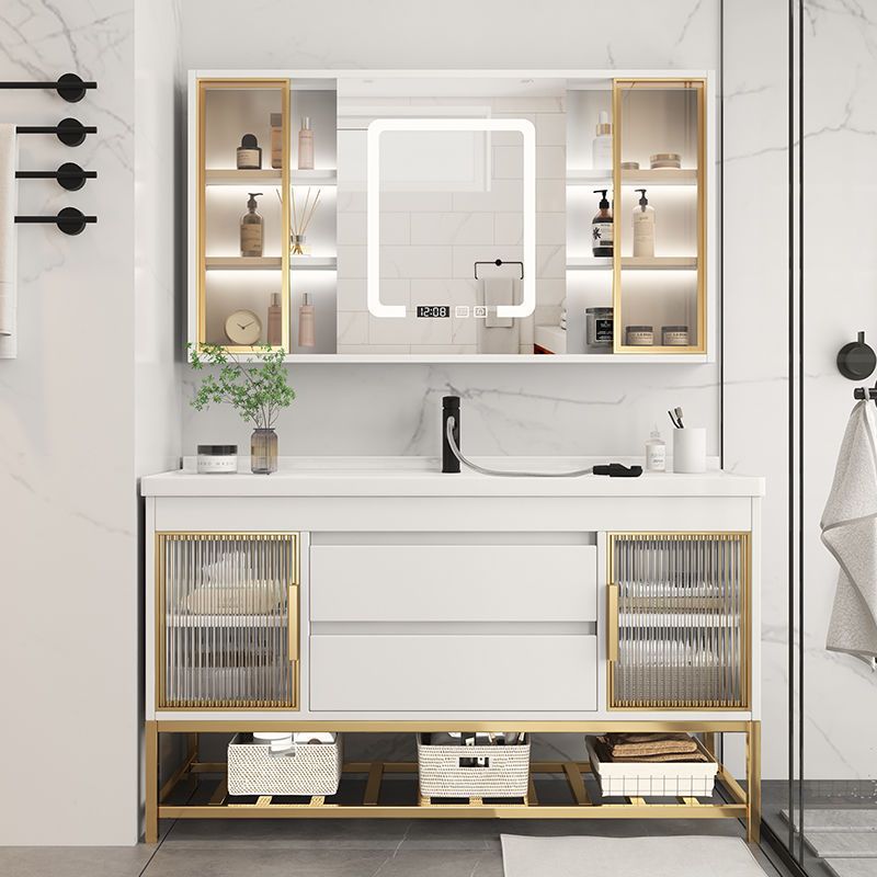 싱크대 정리함이 있는 욕실 세면대 캐비닛, 심플하고 모 - Home Bathroom Cabinets 리뷰 및 가격