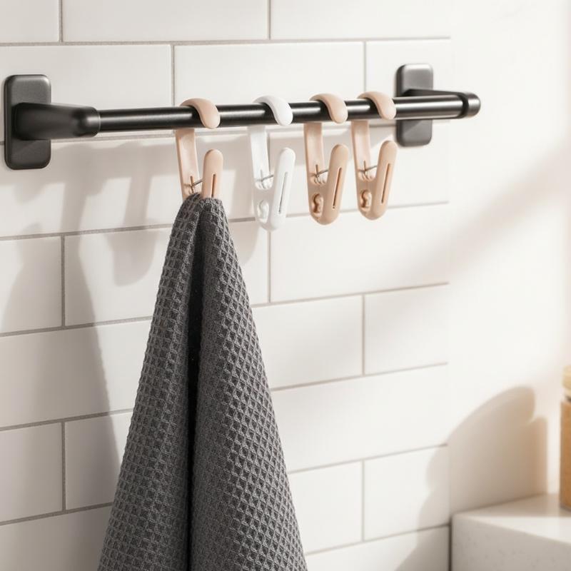 10개 다용도 걸이 클립 훅 휴대용 플라스틱 클램프 - - Home Bathroom Supplies 리뷰 및 가격
