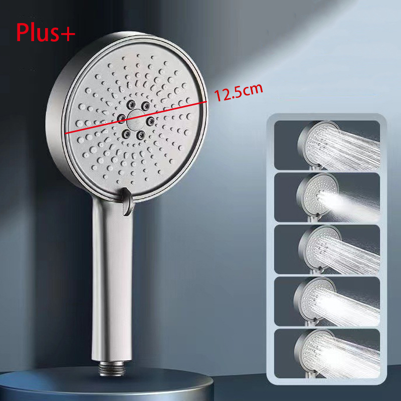 5가지 모드 샤워 헤드 세트 대형 원형 고압 휴대용 절 - Home Bathroom Toilet 리뷰 및 가격