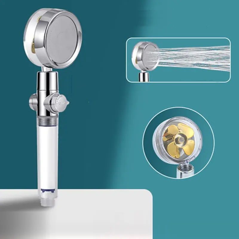 압력 샤워헤드 물 절약 360 회전 트윈 터보 압력 프 - Home Bathroom Fan 리뷰 및 가격