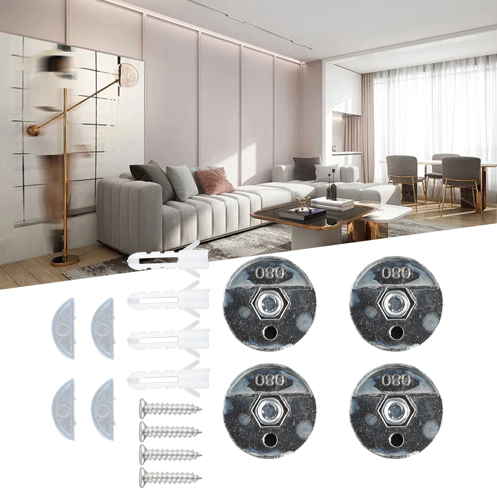 4pcs 유리 거울 클립 원형/사각형 거울 고정용 거울 - Home Hardware Bathroom Mirrors 리뷰 및 가격