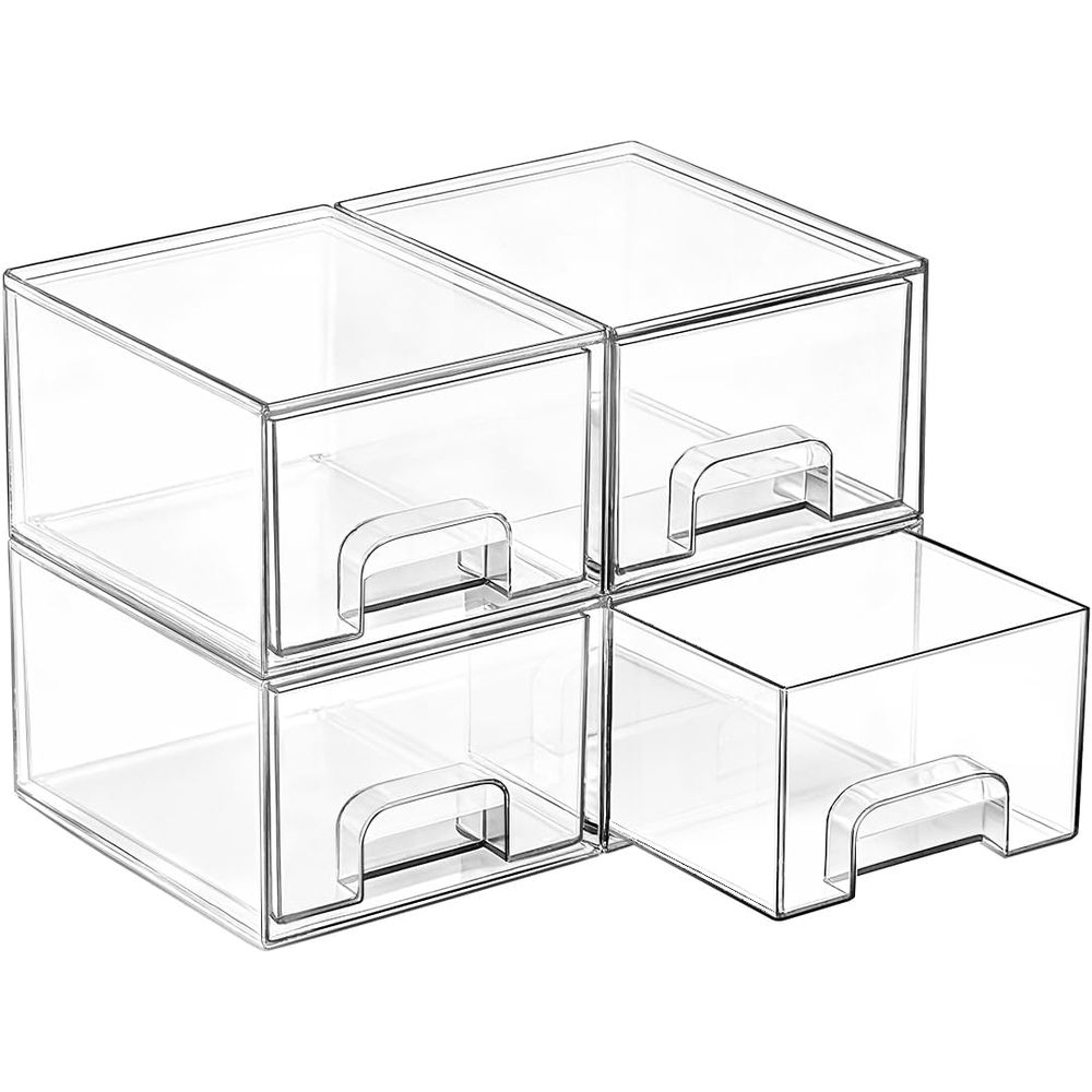 작고 투명한 쌓을 수 있는 수납 서랍, 아크릴 욕실 화 - Home Goods Bathroom Storage 리뷰 및 가격
