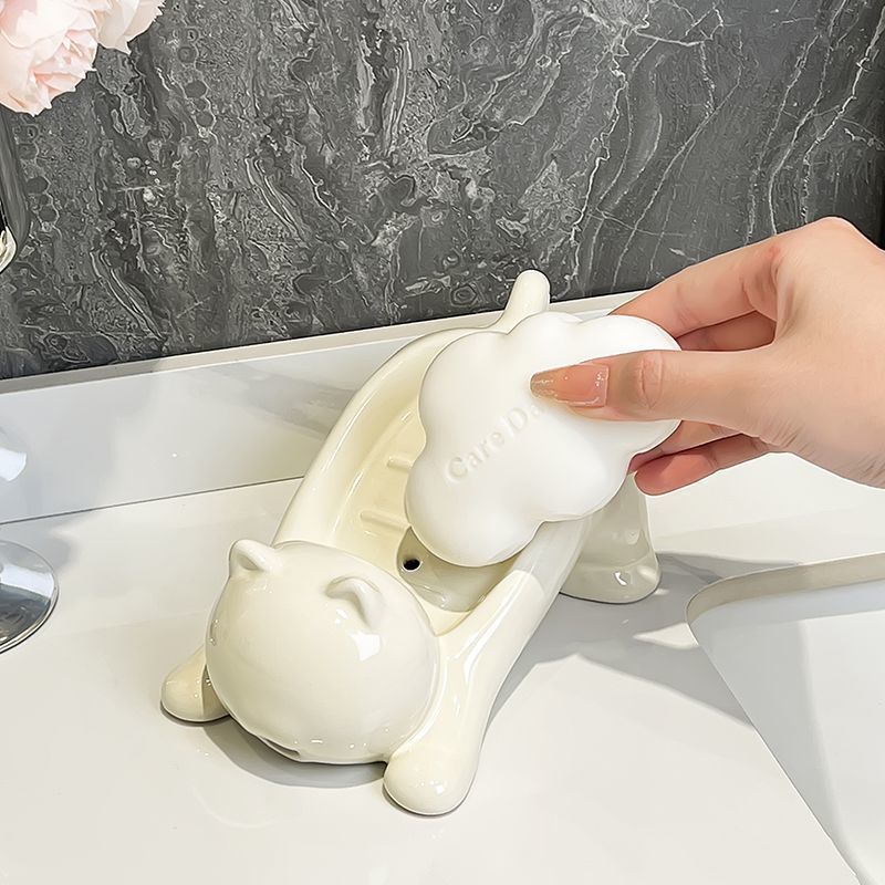 귀여운 고양이 모양 배수 비누 홀더 용기, 부드러운 플 - Tiny Home Bathroom Kit 리뷰 및 가격