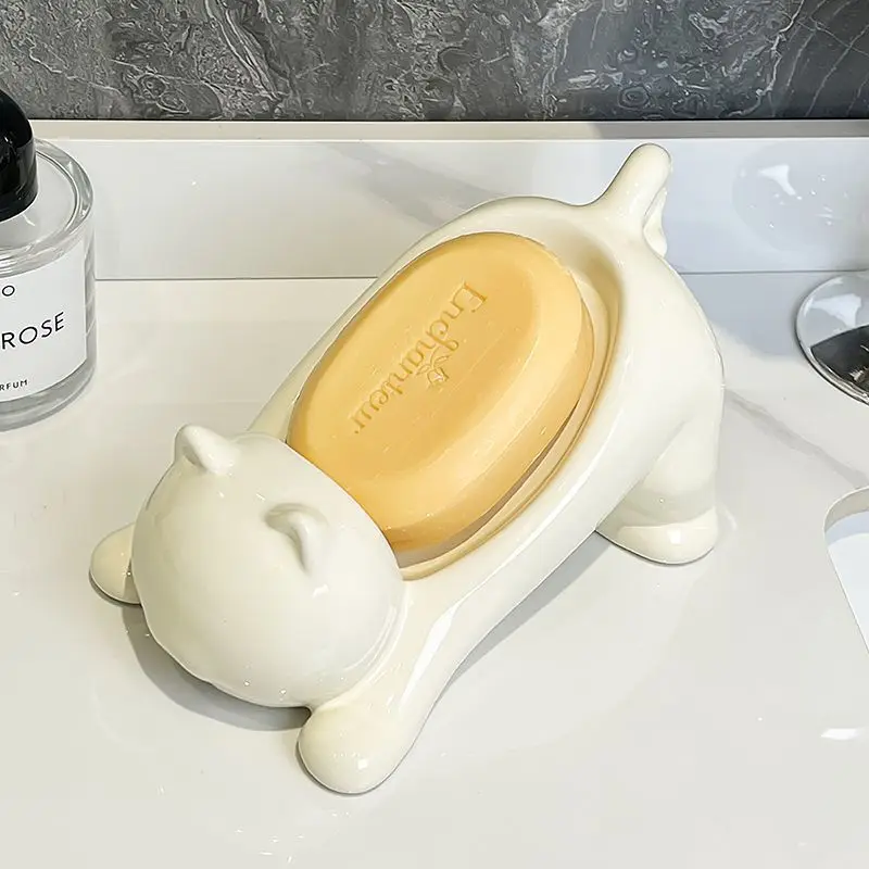 귀여운 고양이 모양 배수 비누 홀더 용기, 부드러운 플 - Tiny Home Bathroom Kit 리뷰 및 가격
