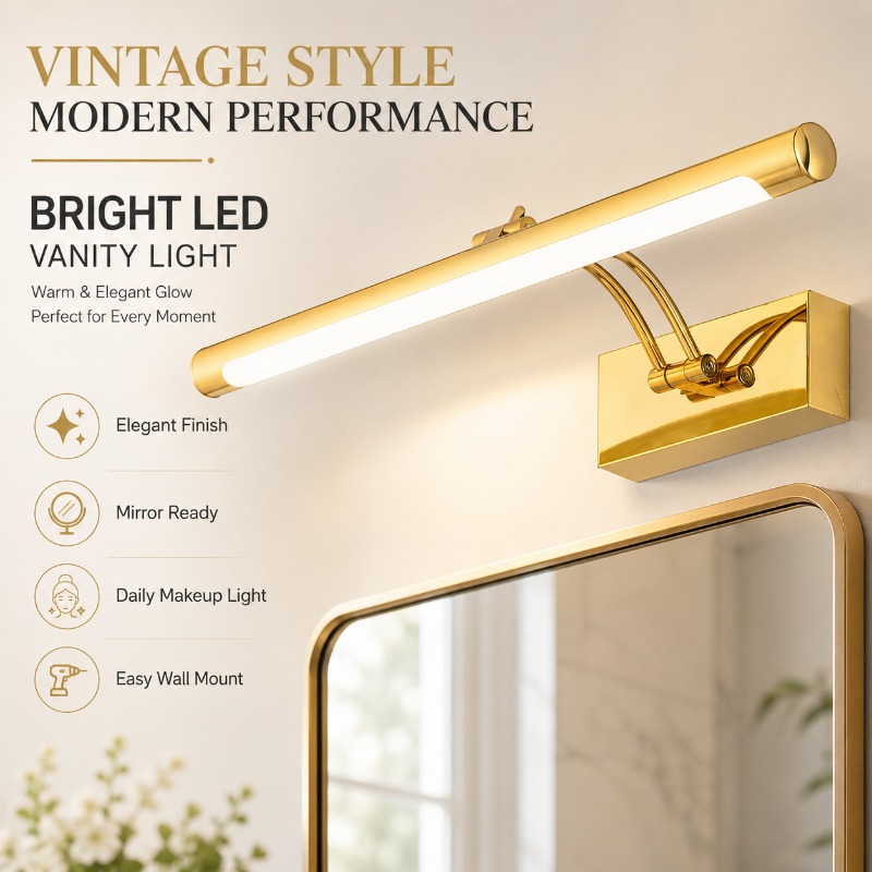 40cm 55cm 70cm 빈티지 LED 화장대 거울  - Home Bathroom Cabinets 리뷰 및 가격