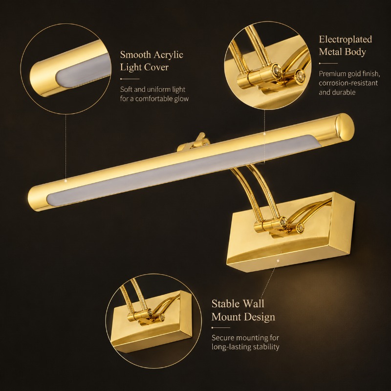 40cm 55cm 70cm 빈티지 LED 화장대 거울  - Home Bathroom Cabinets 리뷰 및 가격