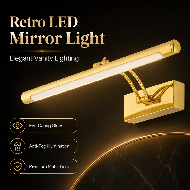 40cm 55cm 70cm 빈티지 LED 화장대 거울  - Home Bathroom Cabinets 리뷰 및 가격