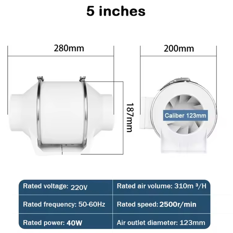 4인치 220V 배기 팬 가정용 무소음 인라인 파이프  - Home Bathroom Extractor Fan 리뷰 및 가격