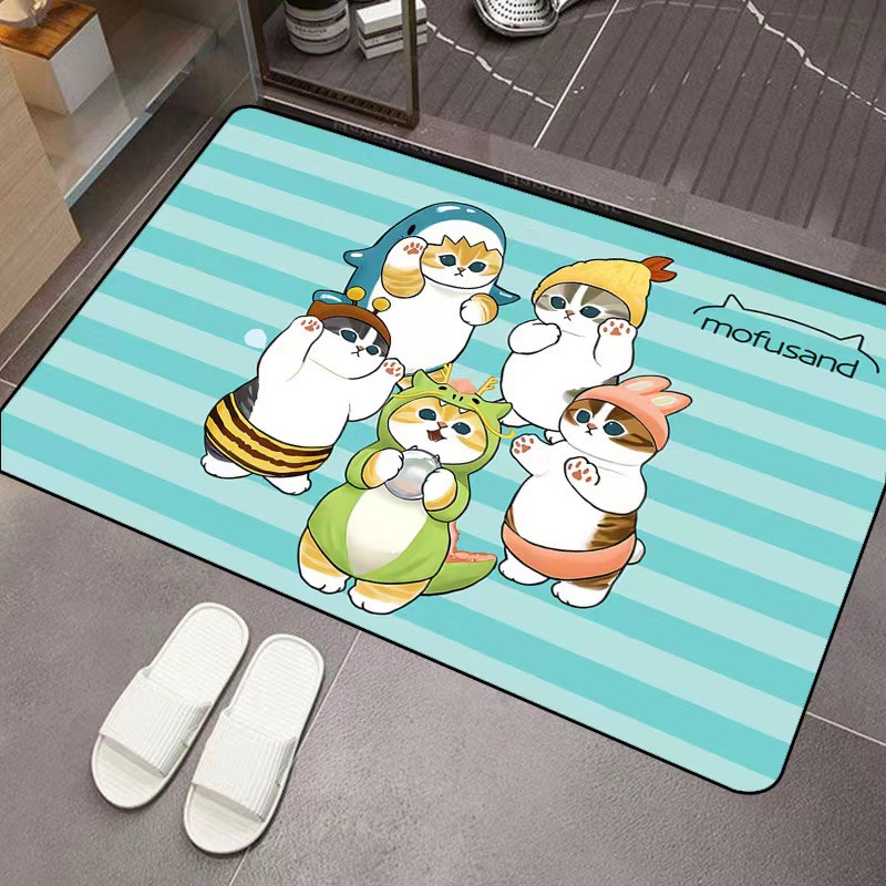 모푸산드 만화 디아토마이트 흡수 바닥 매트 미끄럼 방지 - Home Bathroom Rugs 리뷰 및 가격