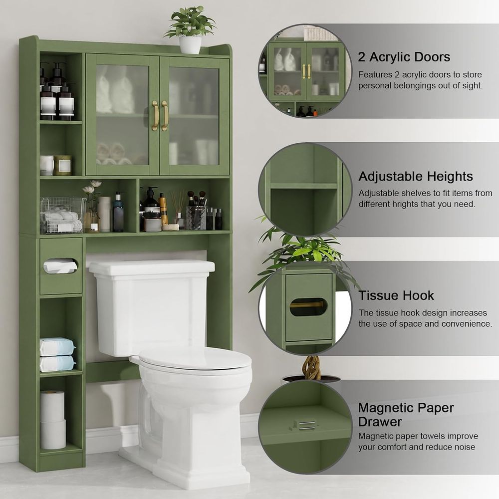 공간 절약형 아크릴 변기 위 수납장, 가정용, 욕실,  - Home Bathroom Toilet 리뷰 및 가격